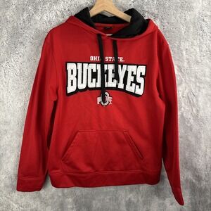 Ohio‎ State Scarlet & Gray Buckeyes Embroidered Hoodie Size Medium